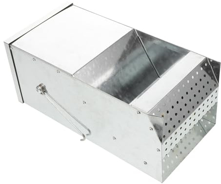 UPKOCH Metall-futterspender mit Deckel und Haken Kleiner Heufutterautomat für Kaninchen Frettchen und Andere Kleintiere Platzsparender Langlebiger Futtertrog für Käfige und Außenbereiche