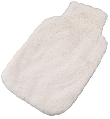 Outdoorm – sac de carafe d'eau chaude de 2000ML, Double face en caoutchouc inséré à la main, grand sac d'eau chaude antidéflagrant pour les maux de dos à la maison (Beige)