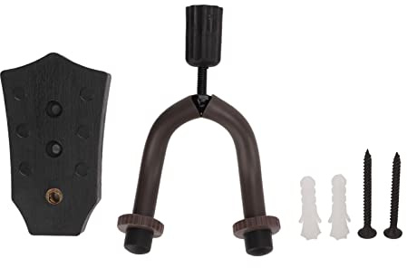 QWUUYEC Soporte de Pared para Guitarra Negro, Gancho para Guitarra Acústica y Ukulele, Soporte Seguro para Instrumentos Musicales - Fácil Instalación, Material Duradero, Ideal para