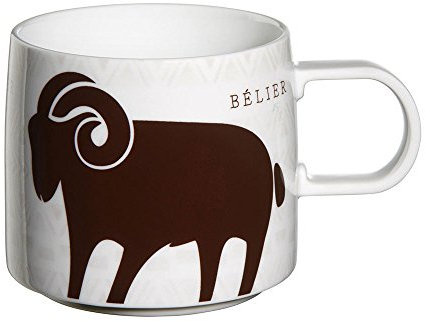 ASA ASA29063077 Tazza con Manico – Star Signs – Segno Zodiacale Ariete – Porcellana – Ø9,5 X 8,6 cm – 0,35 L