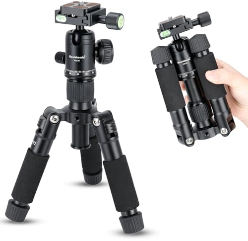 Koolehaoda Mini Tabletop Tripod with 360° Ball Head, 20 Portable - Black | Aluminum Desktop Tripod Stand for DSLR Camera Video Camcorder Phone Compact Lightweight Design, Load up to 11lbs