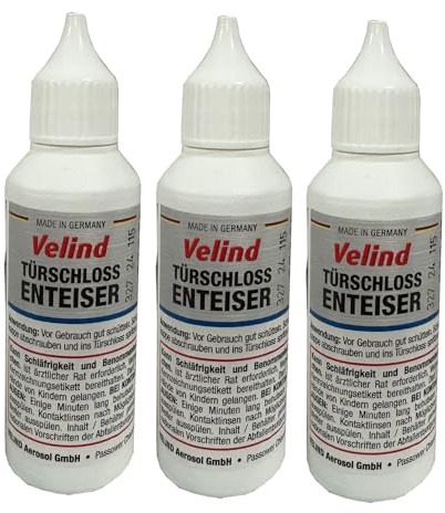 Preisjubel 3 x 50ml Türschlossenteiser, Enteiser für Autotür, Türschloss-Enteiser, Schlossenteiser, blitzschnelle Enteisung, taut eingefrorene Schlösser auf.