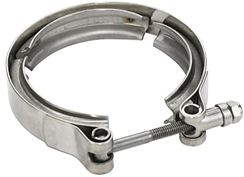 AKIHISA Abrazadera de 1,5 pulgadas 304 de acero inoxidable en V, para tubo de escape turbo, kit de brida de tubo de bajada, Racing Ford Pickup Truck Exchange accesorios de escape