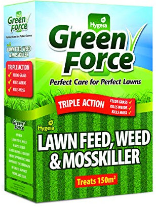 Greenforce P21028A Fertilizer Weed Moss Killer, Greens Lawn, Grey, 26.5 cm*16.0 cm*8.0 cm (Package may vary)