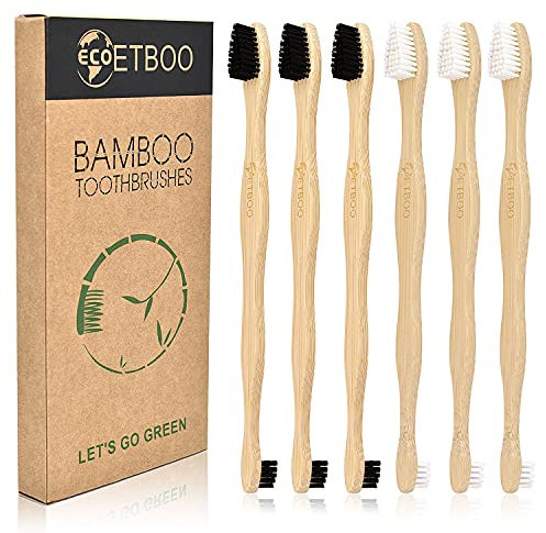 Hundezahnbürste, Haustiere Bambuszahnbürsten für Hunde Katzen, Umweltfreundliches Zahnreinigungswerkzeug (6er Pack)