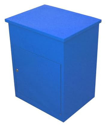 Paketkasten Paketbriefkasten Briefkasten für Pakete Briefkasten mit Paketfach Paketbox Postbox Paket-Dropbox Paketstation für zuhause Paket-Standbriefkasten Paket-Briefkasten abschließbar Blau