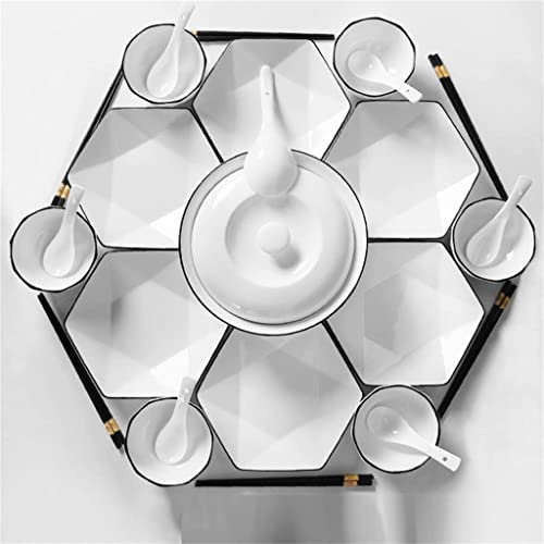 Juego de vajilla de cerámica Plato Combinación Vajilla Reunión Plato Plato Sopa Olla decorate