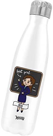 Borraccia Termica Bottiglia Termica Acciaio Inox 500ml Bottiglia Termica Made in Italy Ecologica 24 Ore Freddo & 12 h Caldo - Personalizzata con nome - Professoressa Donna