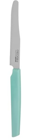 Pedrini Set 6 Coltelli da Tavola Active Lama Seghettata Verde Menta