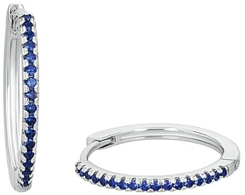 Amor Creolen 925 Sterling Silber Damen Ohrschmuck, mit Zirkonia synth., 1,8 cm, Silber, Kommt in Schmuck Geschenk Box, 2037028