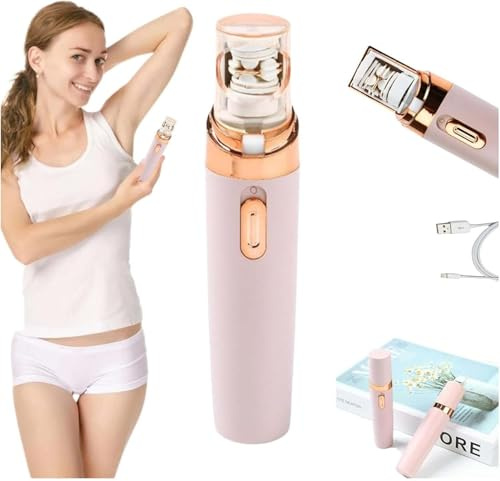 PluxyEpil Pro 3.0 - Epilatore per viso da donna, 2 in 1, per viso, mani, gambe (ricarica)