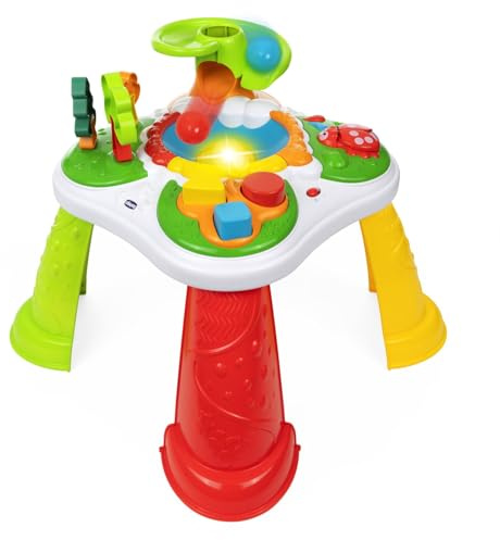 Chicco Tavolo della Foresta, Tavolo con attività Manuali ed Elettroniche, Gioco Educativo Interattivo, con Luci e Suoni, Forme e Incastri, Giochi Bambini, 12 Mesi - 4 Anni