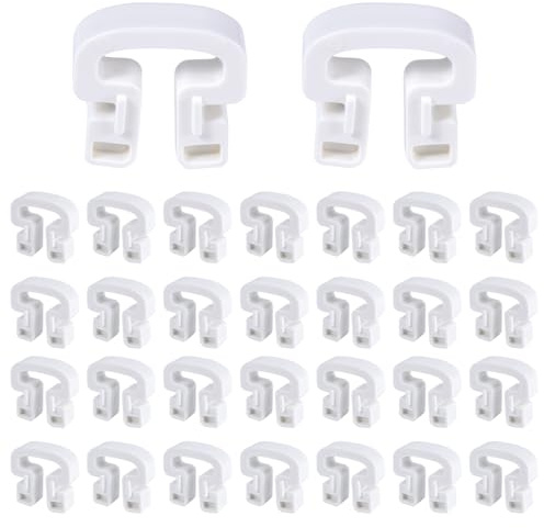 30pcs Soccer Net Clips, 1.26x1.18 Inch ABS Net Connection Clips Net Lock Clip Football Goal Net Attachment for Playground Stadium Sport Training Accessories