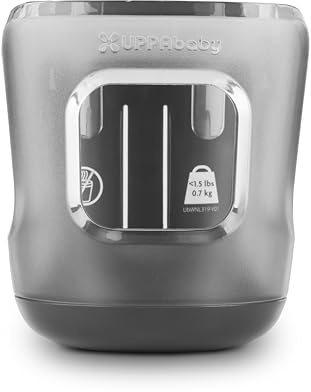 UPPAbaby Cup Holder for Vista, Cruz, Minu Strollers - Quick, Intuitive Attachment + Removal - Securely Holds Various Size Beverages - BPA Free + Dishwasher Safe - Folds Attached