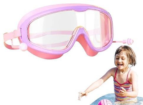 Generisch Lunettes de natation pour enfants - Lunettes de natation à vision large - Lunettes de piscine anti-UV - Lunettes de natation confortables - Protection UV - Pour piscine, natation, plongée