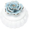 WRITWAA 1 Pièce boîte à bijoux en céramique Pot en céramique décoratif Pot de rangement pour accessoires boîtes décoratives boîtes de rangement avec couvercles stockage de mode peut Blue