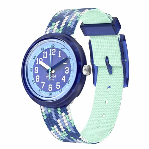 Flik Flak Boy Kids Watch Biosourced Quartz Waterproof Braid in Blue