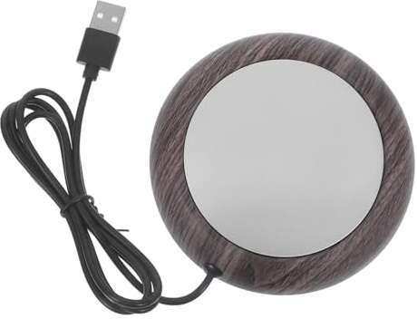 Warmhm USB Tassenwärmer für Kaffeetassen mit Aluminium und Eisenmaterial Rundes Design Verschleißfest für Schreibtisch zum Warmhalten von Heißgetränken