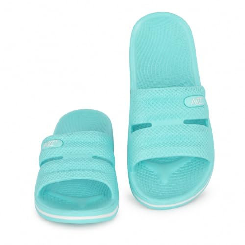 Girls Womens Comfort Mules Soft Flexible Vacation Spa Outdoor Slides | Textured Traction Platform Foam Recovery Poolside Washroom Footgear