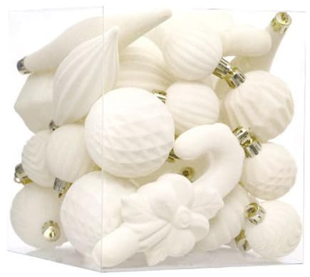 Palline decorative natalizie in velluto, con finitura infrangibile, eleganti decorazioni per interni ed esterni, davanzali, cortili, riunioni di famiglia, feste