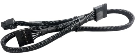 HSSDTECH 6pin to 2x SATA Power Supply Cable Replacement for EVGA SuperNOVA 750 850 1000 1300 G+, 550 650 750 GA, 650 750 G2, 550 650 G3, 650 750 G5, 750 850 P2, 450 B Power supply cable