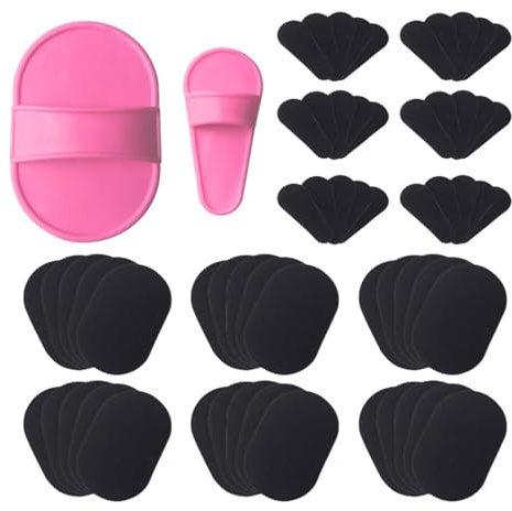 QSZHSL Set di 60 cuscinetti esfolianti di ricambio per la depilazione dei capelli, cuscinetti esfolianti per la rimozione dei peli di gambe, braccia, viso, pelle, braccia, viso, strumento di rimozione