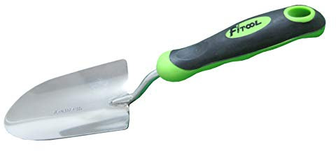 Acero inoxidable Pala de mano paleta de jardín de 13 pulgadas – PREMIUM – Cuchilla de acero inoxidable espejo pulido – con mango ergonómico de diagramas suave