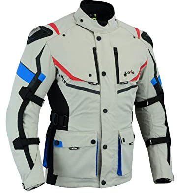 LOVO - Chaqueta Moto Tricapa 4 Estaciones Hombre - Chaqueta Moto Hombre con Protecciones Homologadas para Invierno y Verano - Cazadora de Alta Protección Longitud 3/4 - Funcionalidad y Seguridad Total