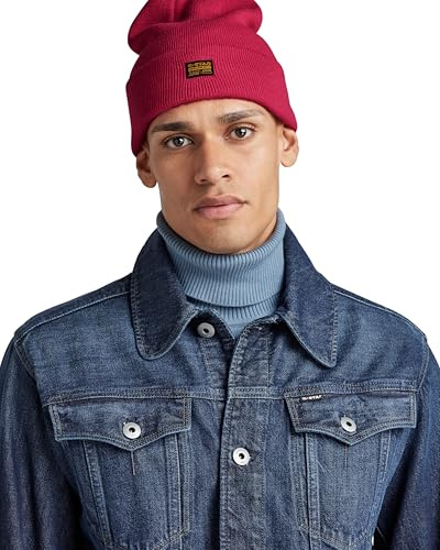 G-STAR RAW Stickad mössa för män Effo lång beanieG-STAR RAW män stickad mössa Effo lång beanie, Röd (cerise C754-D305), En Storlek