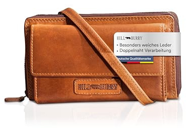 Hill Burry Wallet for waiters - unisex | genuine leather | robust workmanship and excellent handling | professional wallet for waiters | many compartments, brown, B 11cm x H 19,5cm x T 4,5 cm, Casual
