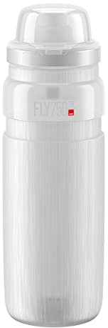 Elite Fly MTB Transparente 750ml – Bidón ciclismo ultraligero tapa protectora – Textura antideslizante MTB Gravel – Sin BPA