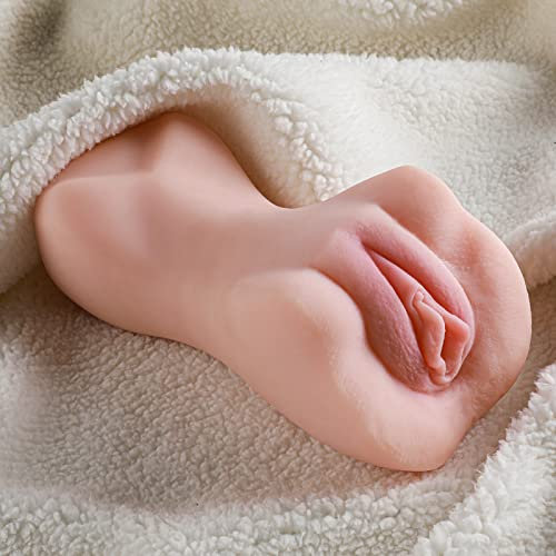 bsqipsd Männlicher Masturbator, Taschenmuschi mit Realistischer Mundstrukturierter Vagina und Engem Anus, Sexspielzeug (700g color de carne)