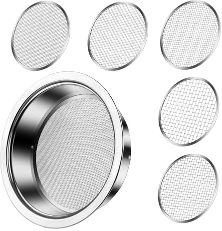 Bonsai Soil Sifter Set for Gardening - Soil Sieve with 5 Interchangeable Mesh (1mm, 3mm, 5mm, 7mm, 9mm), Garden Sifting Screen for Dirt, Sand, Rock, Filtration, Compost and Bonsai