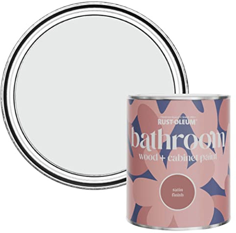 Rust-Oleum Grey Moisture Resistant Bathroom Wood and Cabinet Paint in Satin Finish - Monaco Mist 750ml