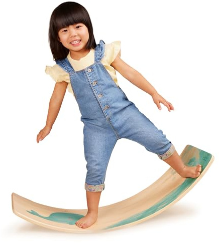 B. toys - Teeter-Toddler - Tavola d'equilibrio e sedia per bambini - Design di ispirazione montessoriana - Cuscino staccabile - Mobili e giocattoli per bambini dal design accurato - 3 anni +