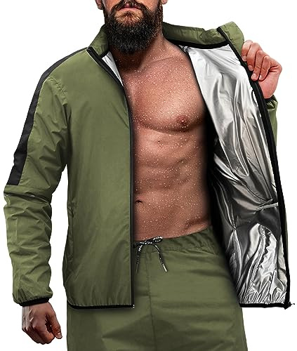RDX Traje Sauna Mujer Hombre Adelgazante, Reach Oeko Tex 100 Certificado, Chándal para Perder Peso Traje para Adelgazar, Deportes Fitness MMA Boxeo Gimnasio Correr Yoga, Conjunto de Pantalón Superior