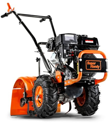 SuperHandy Rear Tine Tiller - 7HP Engine, 16 Width & 12 Depth Cultivator - Garden Soil Prep for Planting & Vegetable Beds