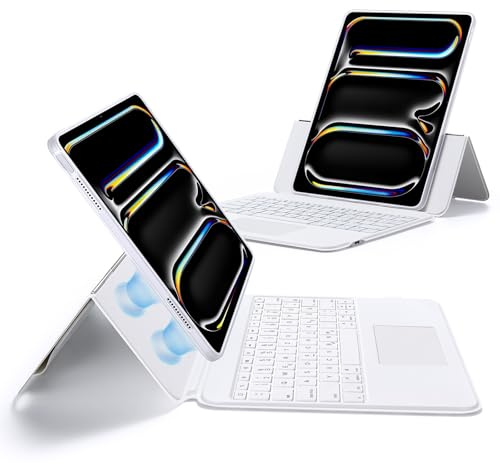 ESR für iPad Pro 13 Zoll (M5/M4) Tastatur Hülle mit Trackpad, Weiß