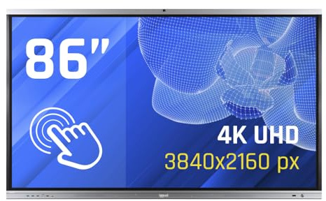 iggual Pantalla interactiva táctil Orchid 86 con Webcam -Micrófonos Integrados. Smart Board.-DLED 4K -Procesador 8 núcleos A55 - RAM 4GB+ROM 32 GB. SO - Android 14 - Pizarra Digital, Oficina y Aula.