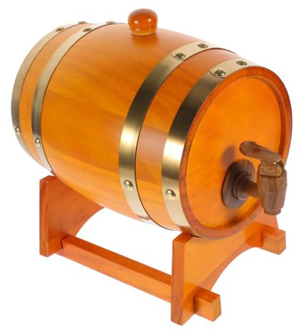 MAGICLULU 1 Juego Barril De Vino Cubo Barricas De Roble Dispensador De Bebidas Barriles Decorativos Dispensador De Barril De Whisky Antiguo Madera De Pino Estantería De Vino