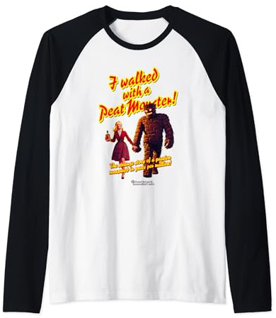 Whisky Geek Film Poster I Walked with a Peat Monster Whisky Raglan Baseball Tee