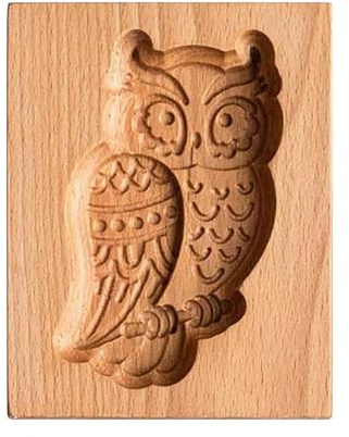 Backform Cookie Stempel, Eule Backform Tierform Keksformen, Cookie Stempel Plätzchen Ausstecher Holz-Model-Backform Cookie Cutter Für Kekse DIY Lebkuchen Mooncakes (Brown, One Size)