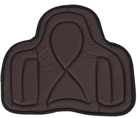 WOHPNLE Schabracke, PU-Leder, Enge Passform, stoßdämpfend, verdickt, atmungsaktiv, Western-Sattelunterlage für Reitsport (Braun)