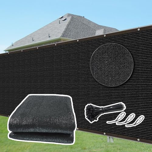 Dellna Garden Privacy Screen, 1x5 m HDPE Privacy Netting 90% with Reinforced Grommets, UV Protection, Garden Screening Includes Cable Ties, Tear-Resistant for Gardens, Patio, Pool
