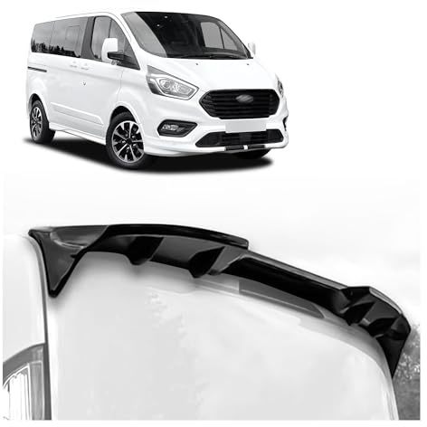 CHROMEMASTER | Spoiler da Tetto; Spoiler Posteriore Compatibile con Ford Tourneo Custom 2012-2023; Alettone Tetto; Poliuretano; Per la verniciatura; Metodo di Montaggio: Colla | Tuning Ottico per Auto