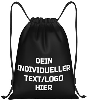 Tingwei Personalisiert Rucksack mit eigenem Logo/Text, personalisierte Sporttasche, Sportbeutel für Herren und Damen, wasserdicht Turnbeutel, Schwimmtasche, ideal für Reisen, Sport und Fitness
