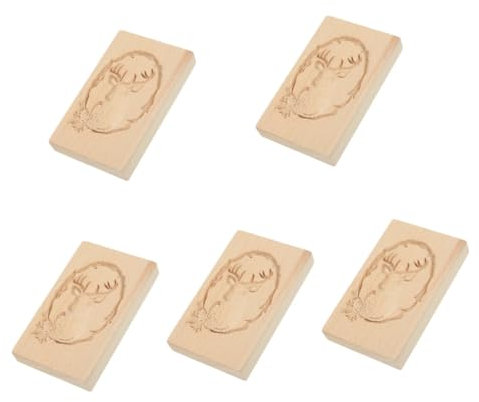 Didiseaon 5pcs Christmas Cookie Cookie Cutters Wooden Christmas Mould Baking Tools