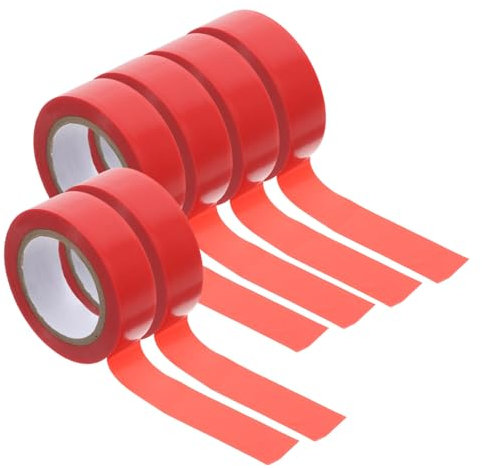 TOPBATHY 6rollos Cinta Aislante De Colores Para Eléctricos Flexible Alta Resistencia Térmica Para Bricolaje y Coche