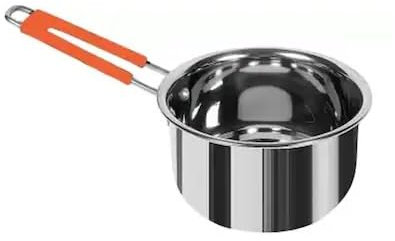 Vediknectar® Olla de Acero Inoxidable para té, Leche, café y Agua. Utensilios de Cocina Indios para el hogar. Accesorios de Cocina. Utensilios Hechos a Mano. Cacerola. Tetera con asa sólida.