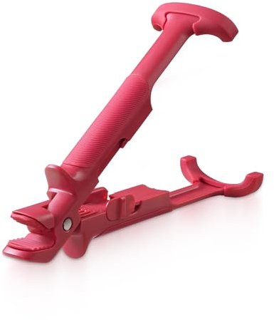 Ciotola a clip, pinza da cucina, multiuso, anti-scottatura, in silicone antiscivolo per friggitrice ad aria calda, per il sollevamento di ciotole calde (vino rosso)